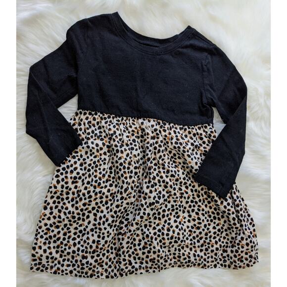 Old Navy long sleeve leopard print dress sz 2T - Picture 1 of 2